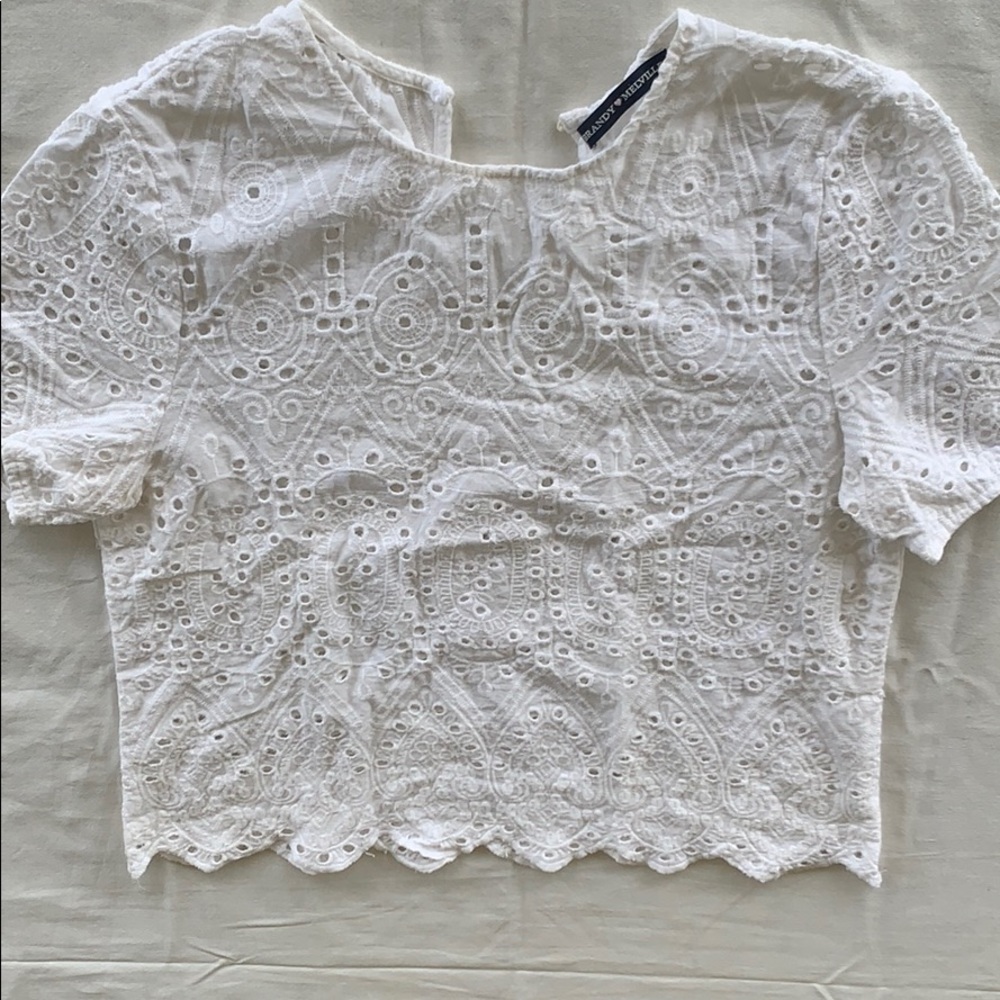 ❌SOLD❌ Brandy Melville White Lace Top